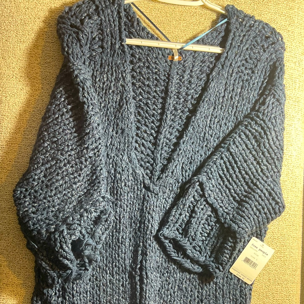 Blue Free People Sweater